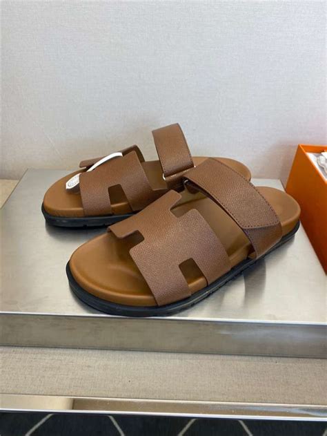 hermes dark brown sandals|hermes black chypre sandals.